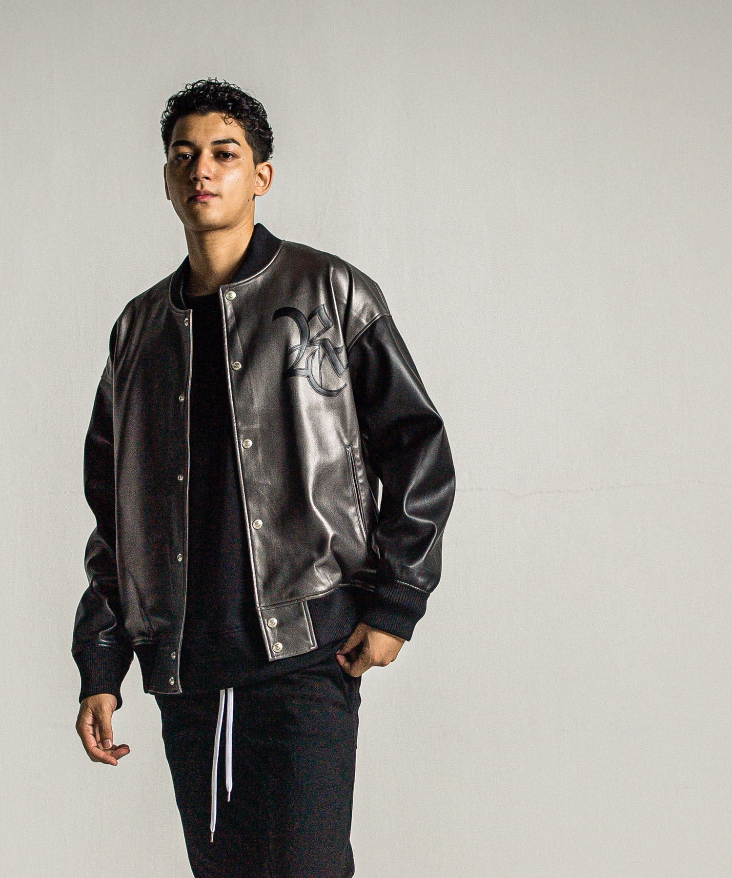 leather Varsity jacket