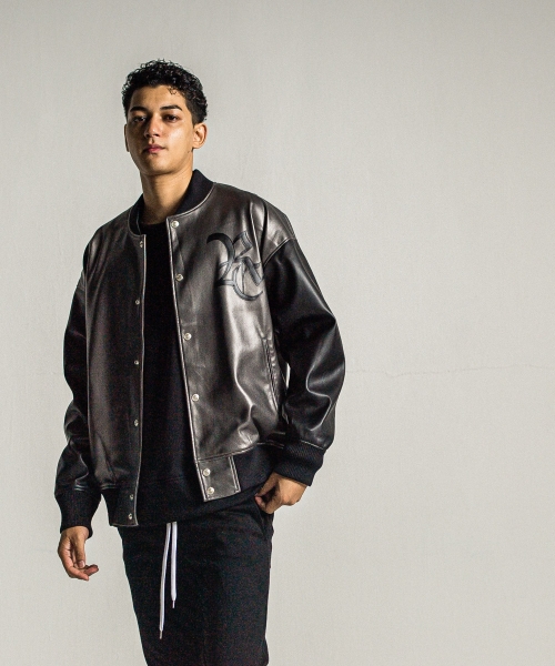 leather Varsity jacket