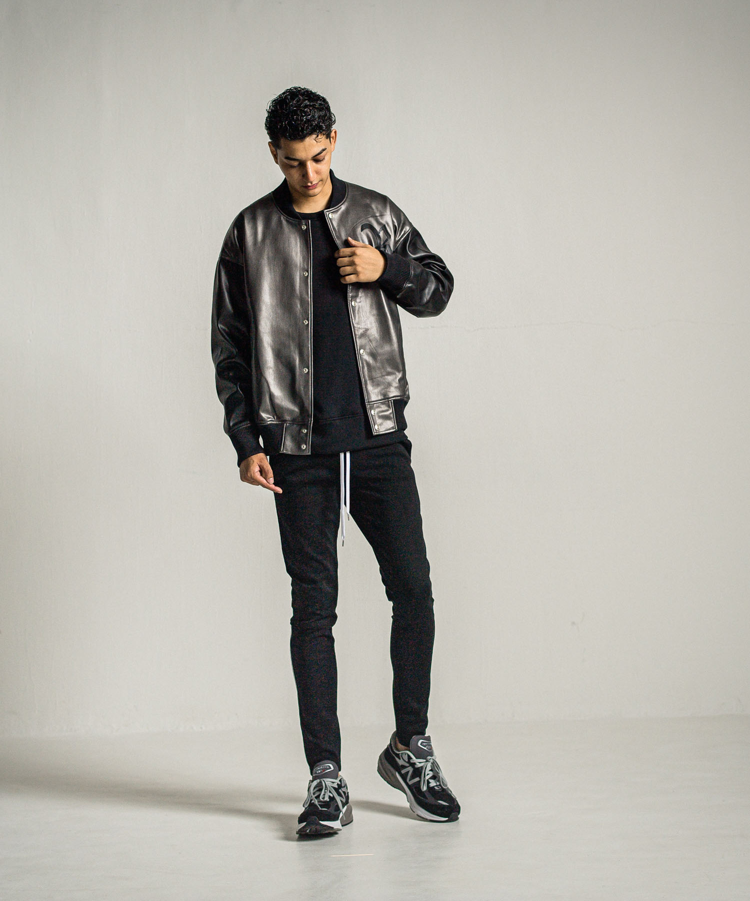 leather Varsity jacket