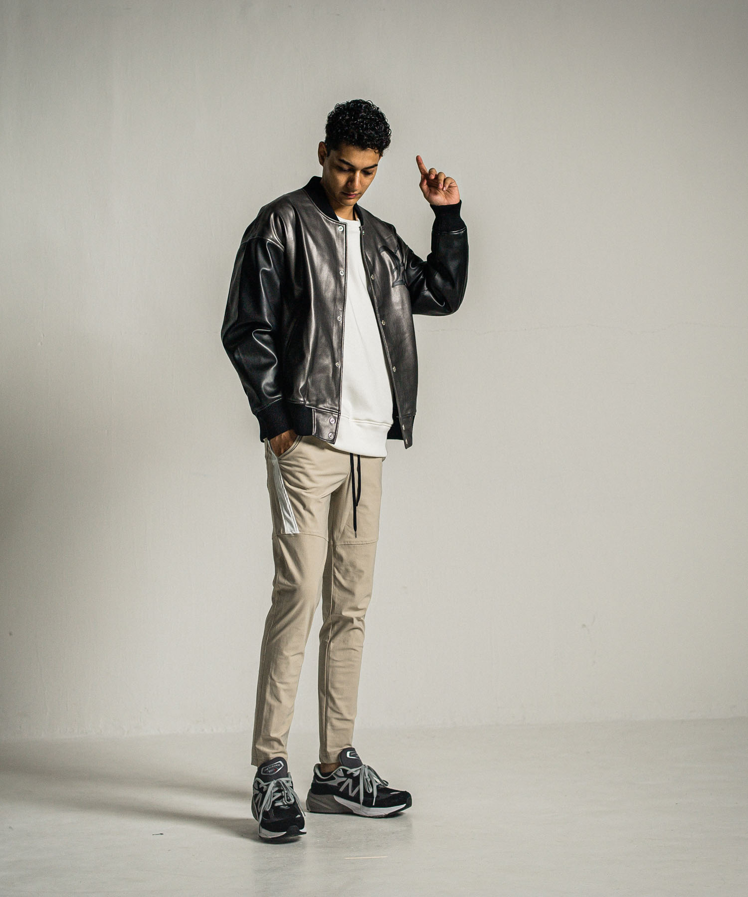 leather Varsity jacket