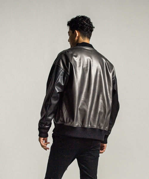 leather Varsity jacket