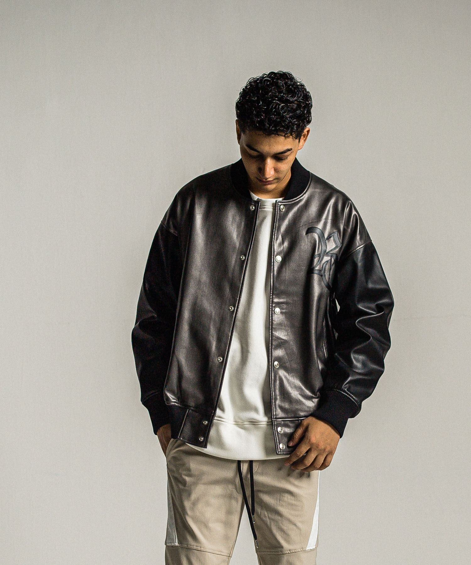 leather Varsity jacket