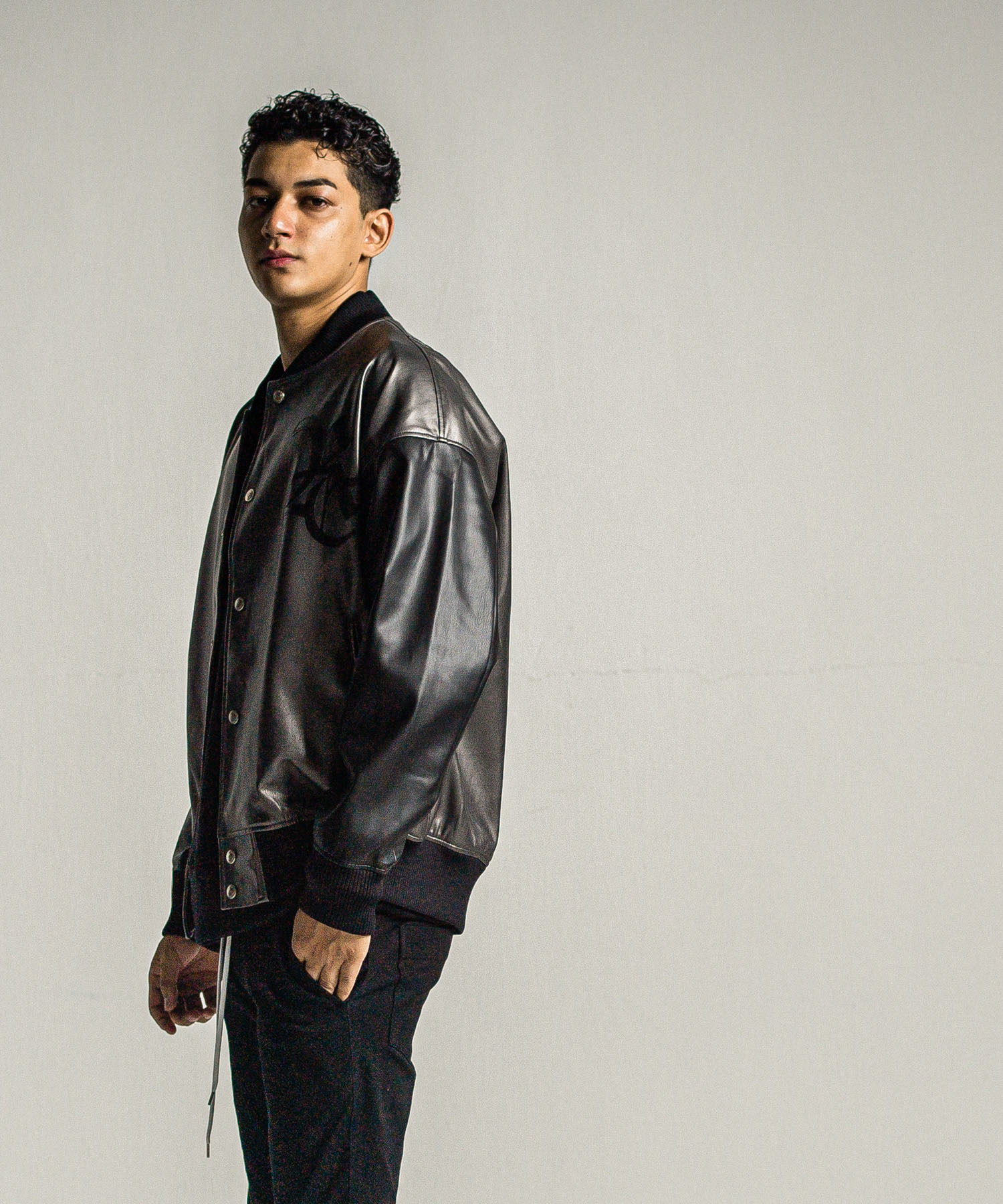 leather Varsity jacket