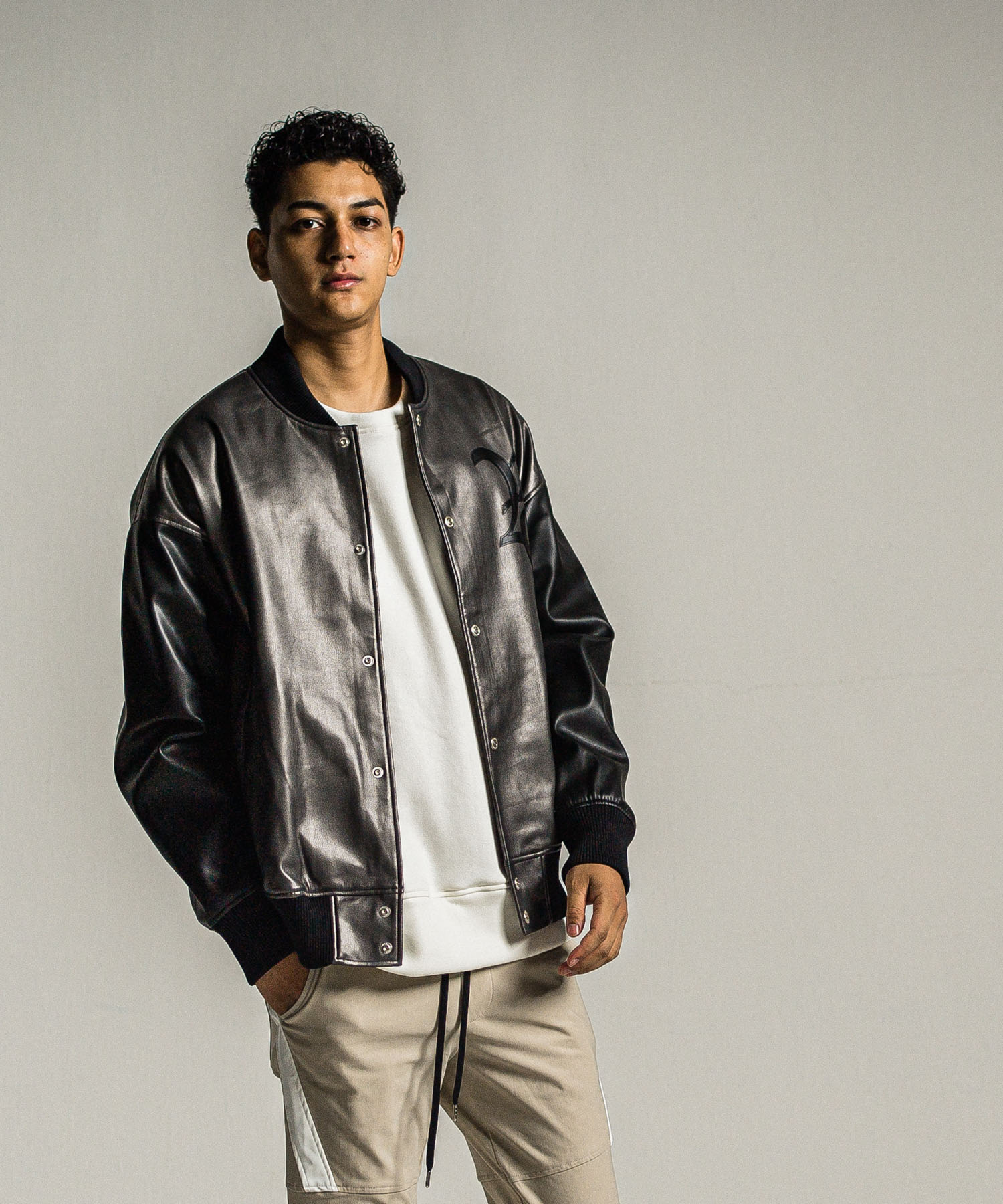 leather Varsity jacket