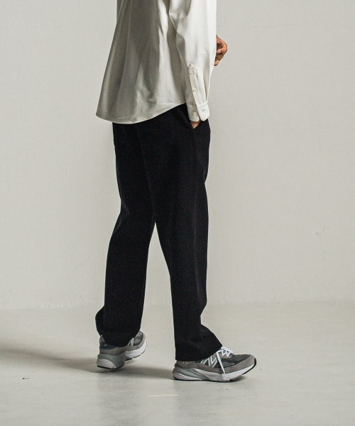 MELTON WIDE TUCK PANTS