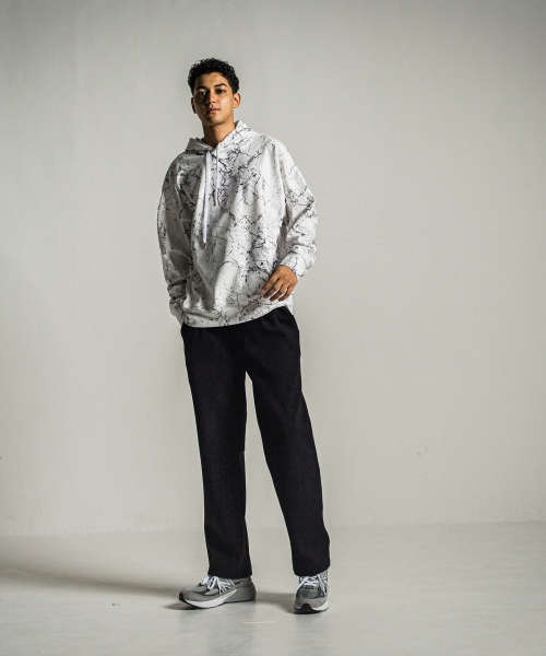 MELTON WIDE TUCK PANTS