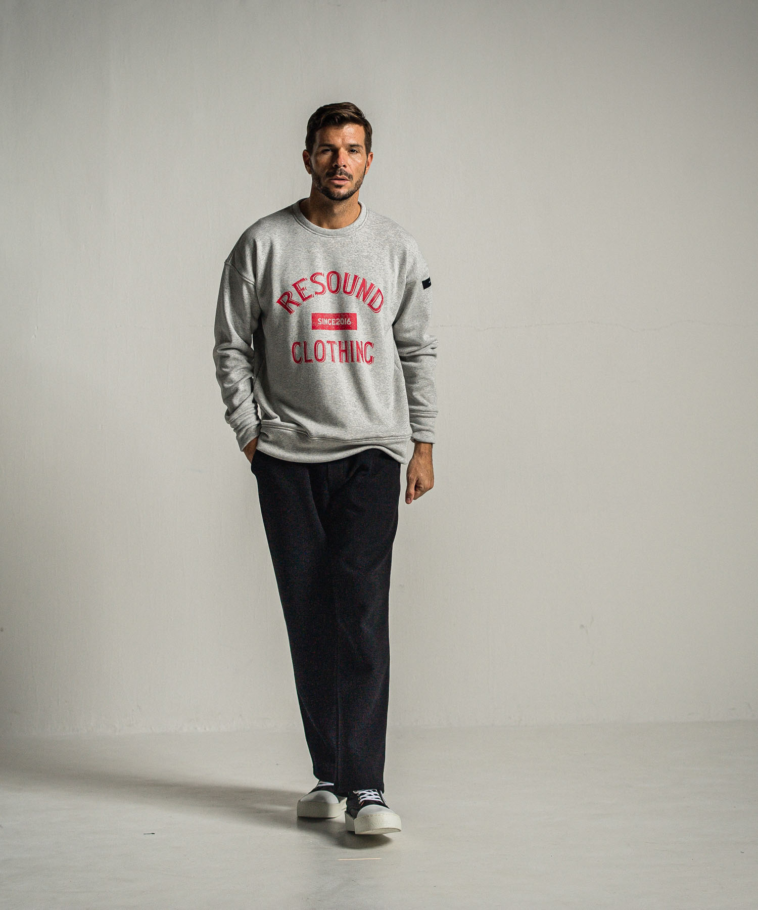 MELTON WIDE TUCK PANTS