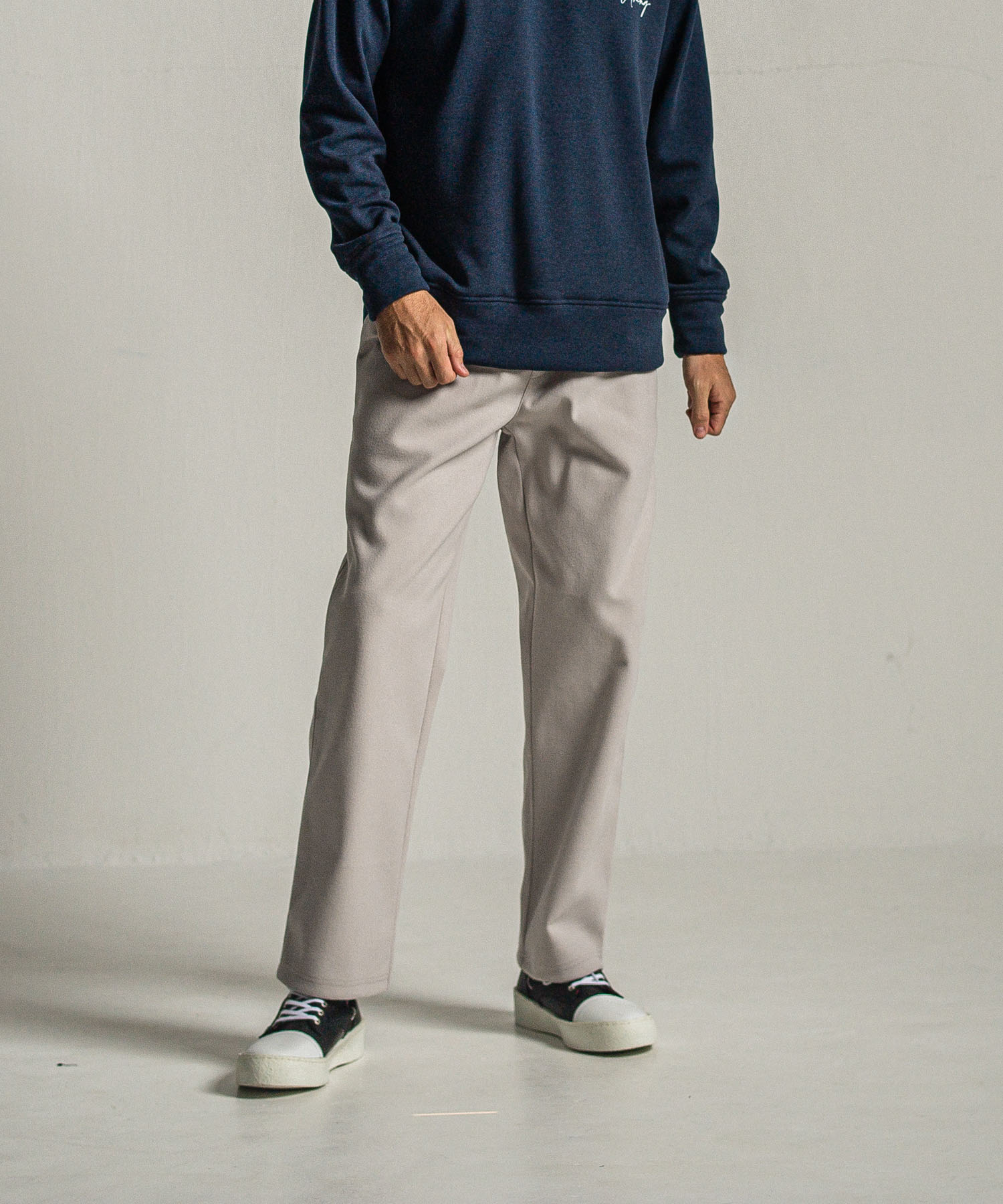 MELTON WIDE TUCK PANTS