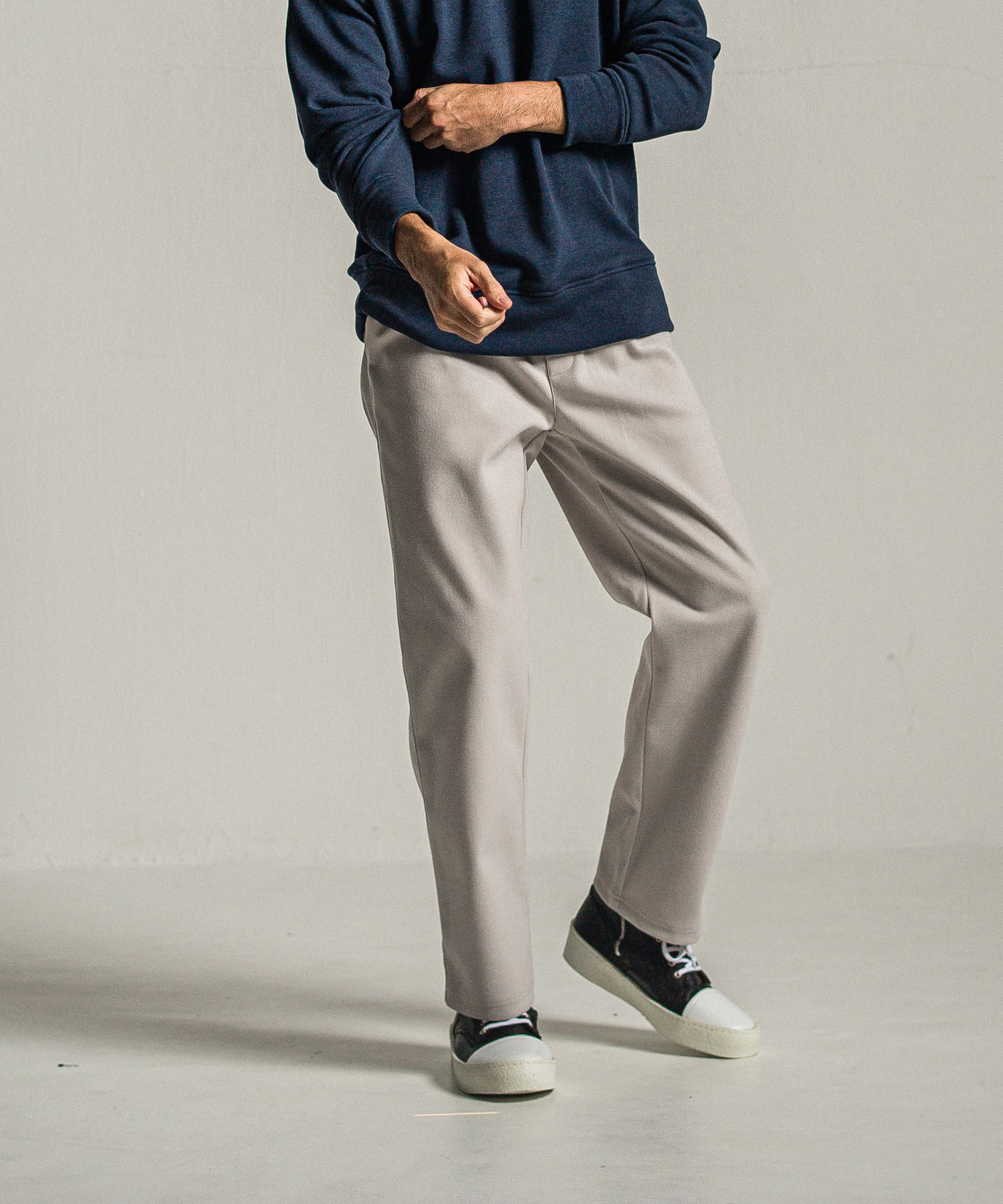 MELTON WIDE TUCK PANTS