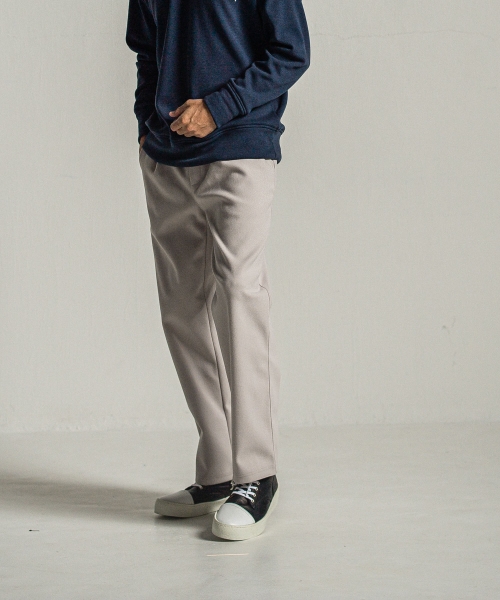MELTON WIDE TUCK PANTS