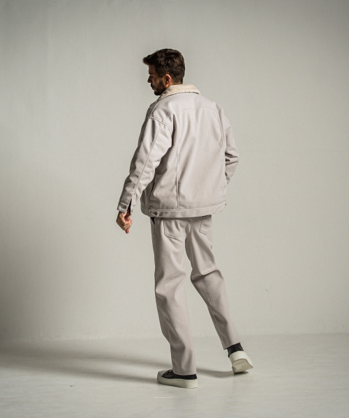 MELTON WIDE TUCK PANTS