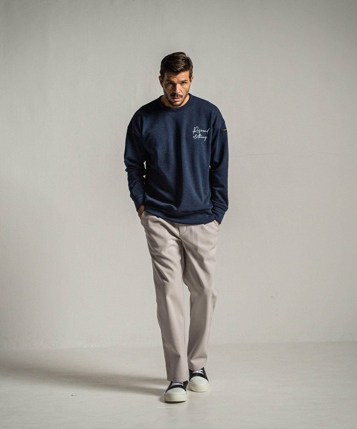 MELTON WIDE TUCK PANTS