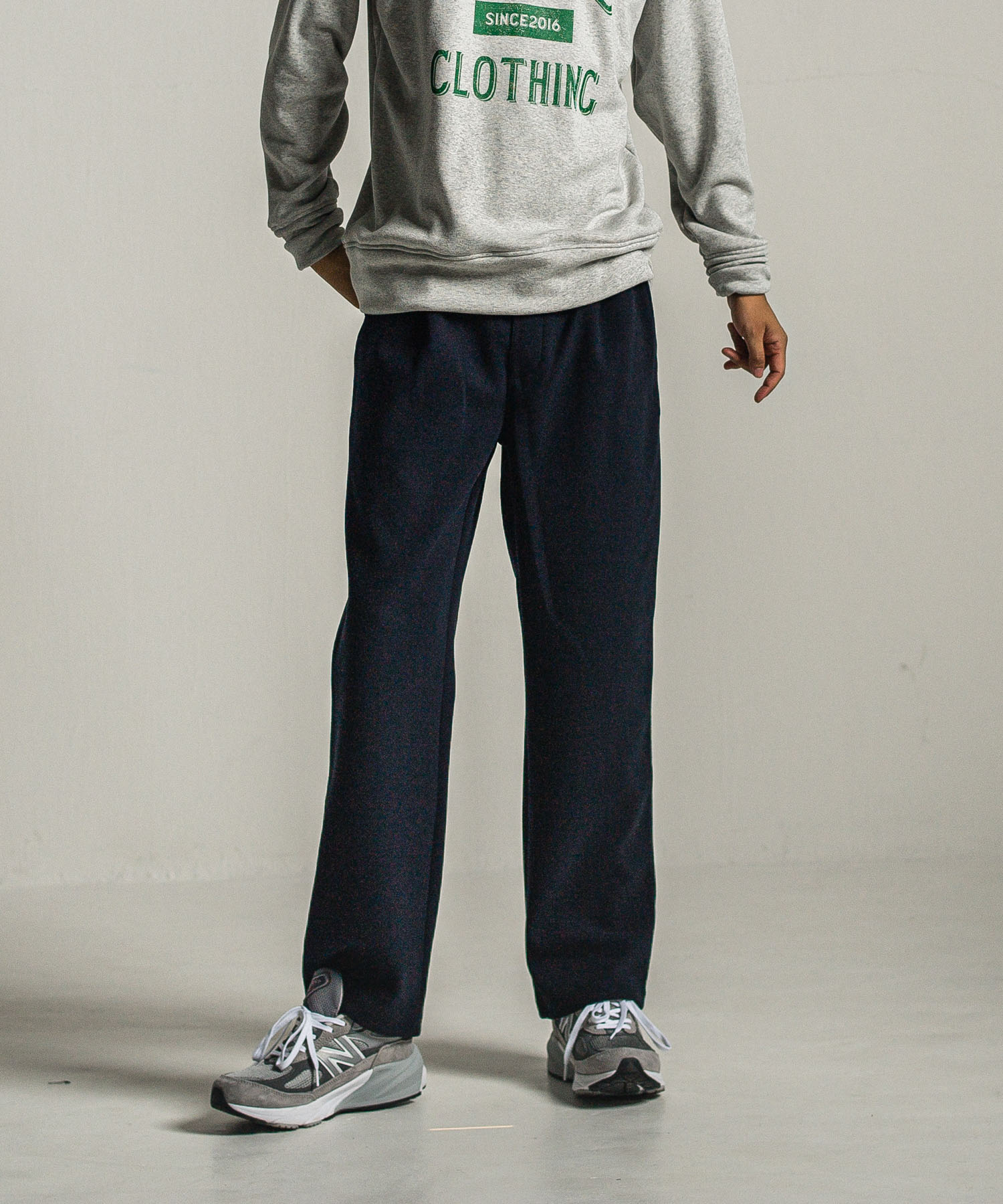 MELTON WIDE TUCK PANTS