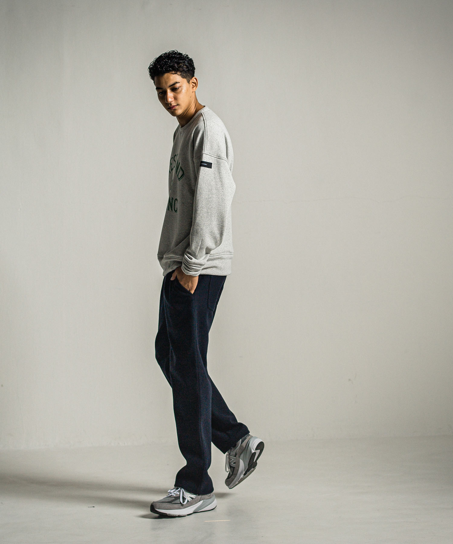 MELTON WIDE TUCK PANTS