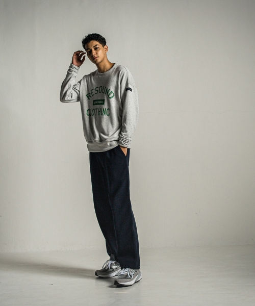 MELTON WIDE TUCK PANTS