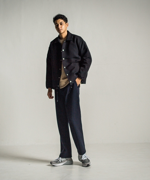 MELTON WIDE TUCK PANTS