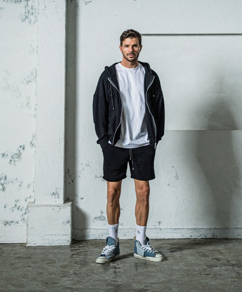 MOLE YARN PILE zip loose hoodie