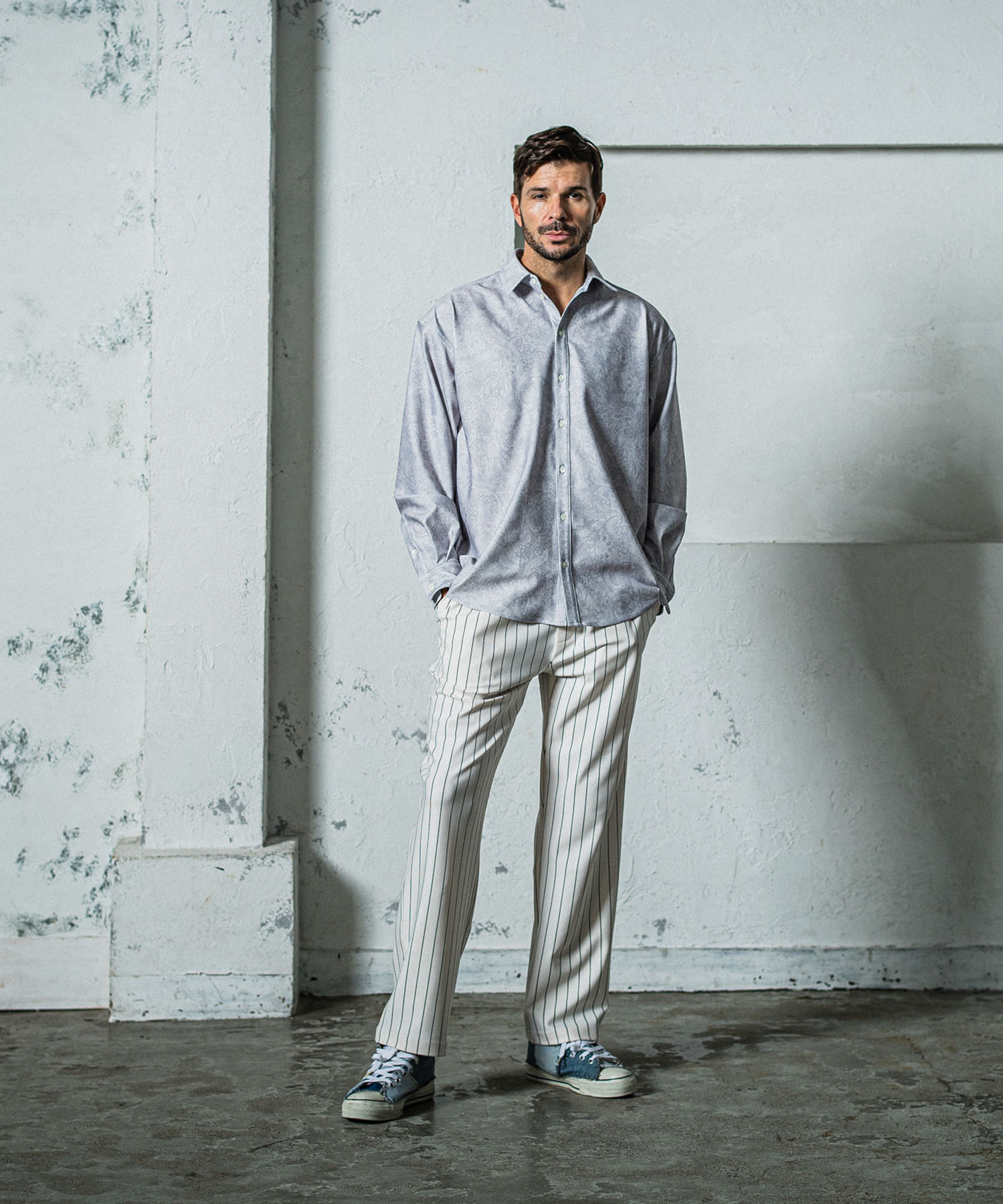 CHRIS　EASY WIDE TUCK PANTS