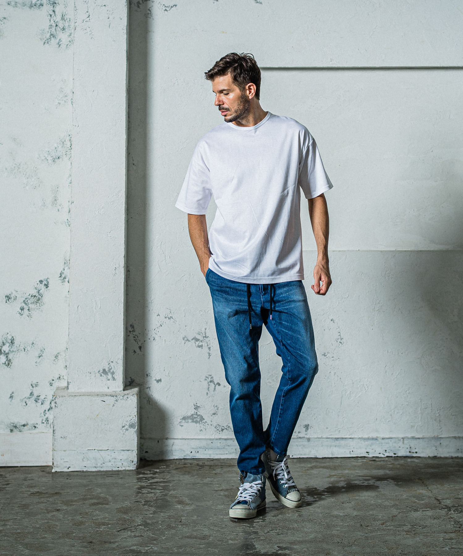 denim jersey  PAT WIDE EASY PT