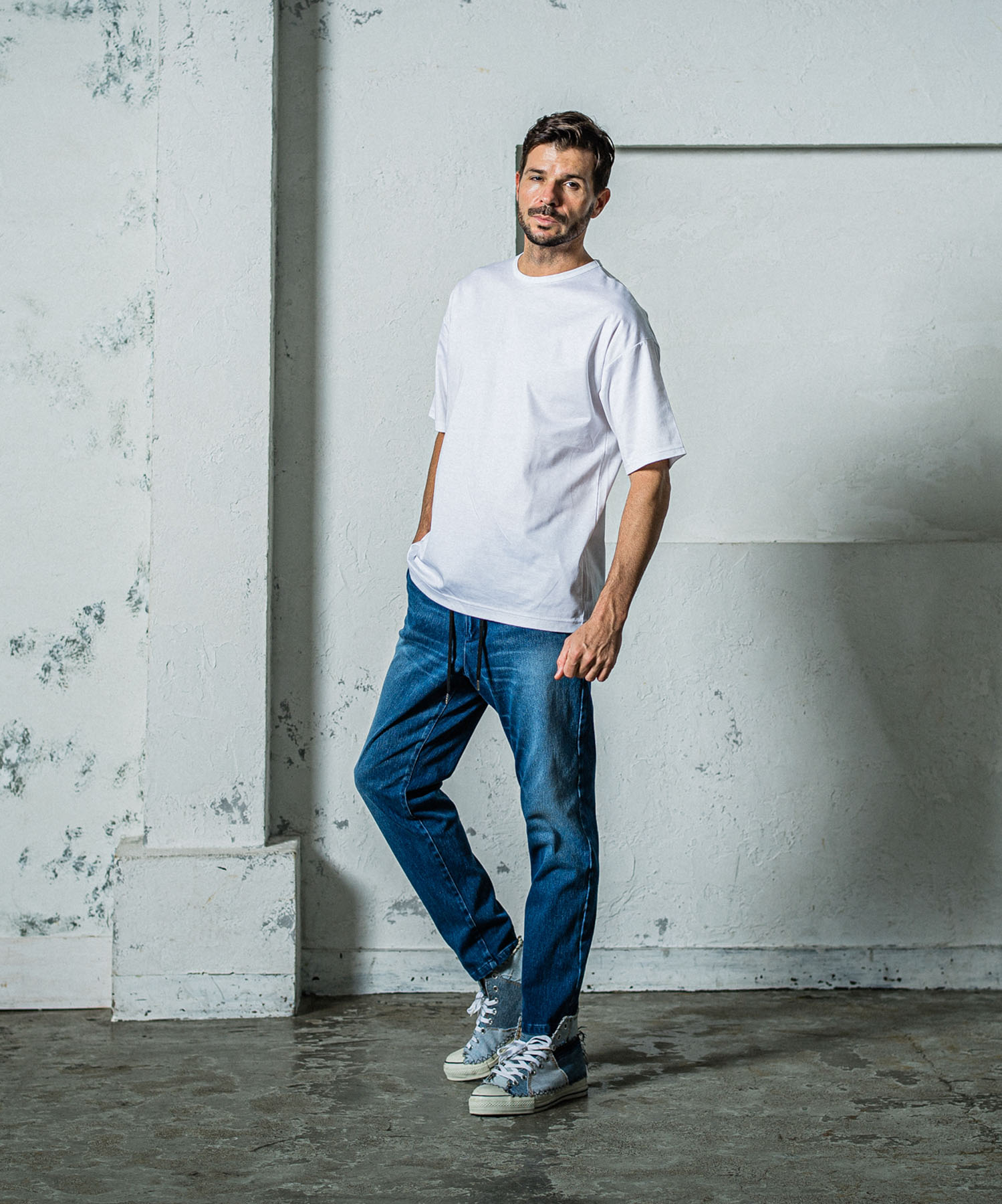 denim jersey  PAT WIDE EASY PT