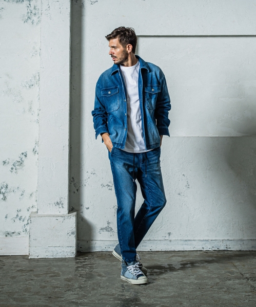 denim jersey  PAT WIDE EASY PT