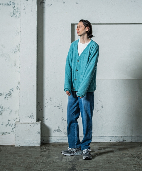 leather pocket overnylon T