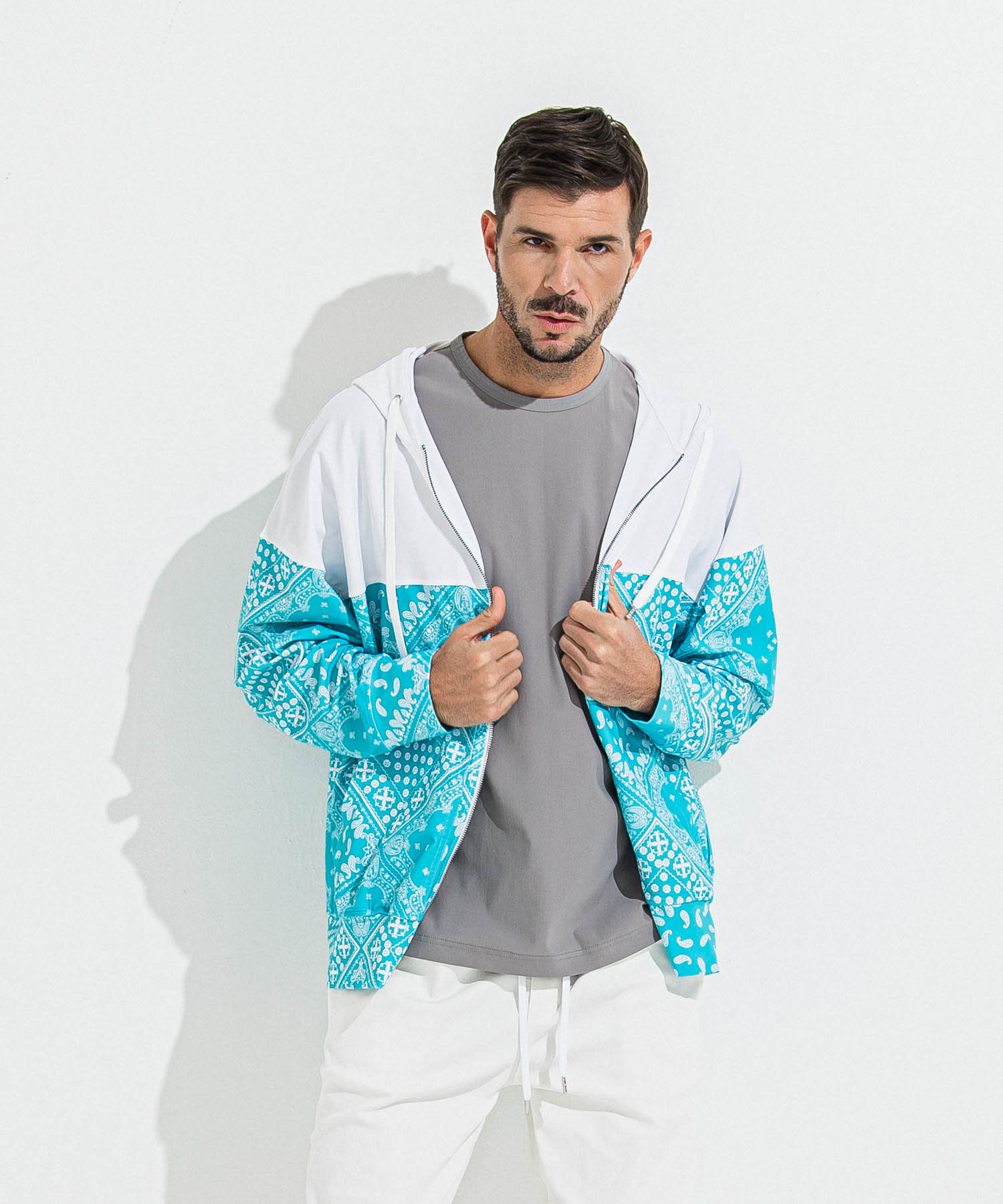 RUSH  OVER  ZIPUP　HOODIE