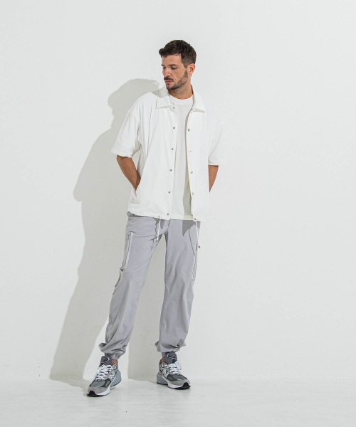 NYLON HALF COACH JACKET