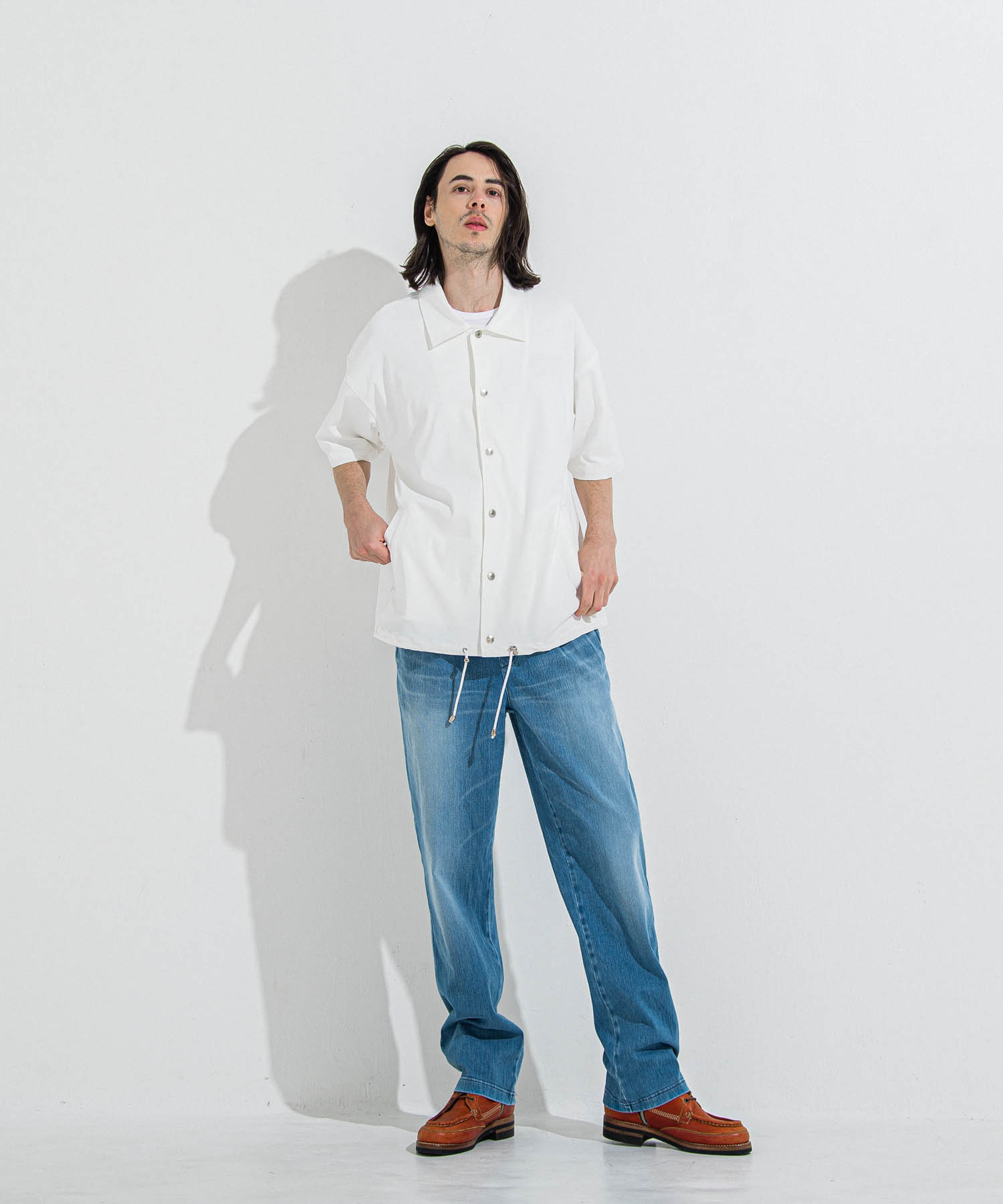 NYLON HALF COACH JACKET