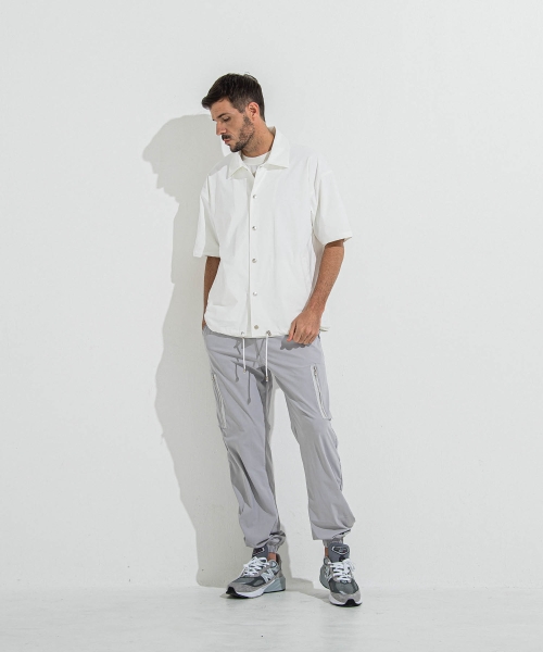 NYLON HALF COACH JACKET