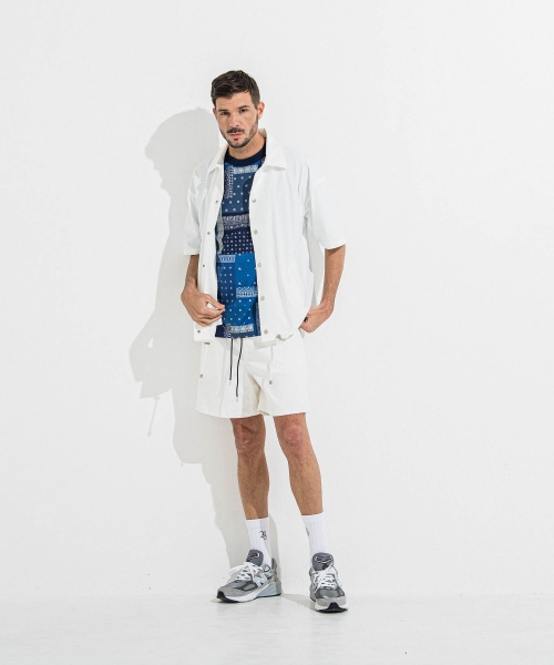 NYLON HALF COACH JACKET