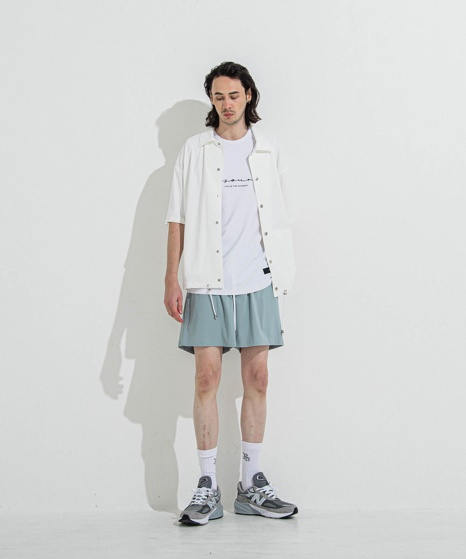 NYLON HALF COACH JACKET