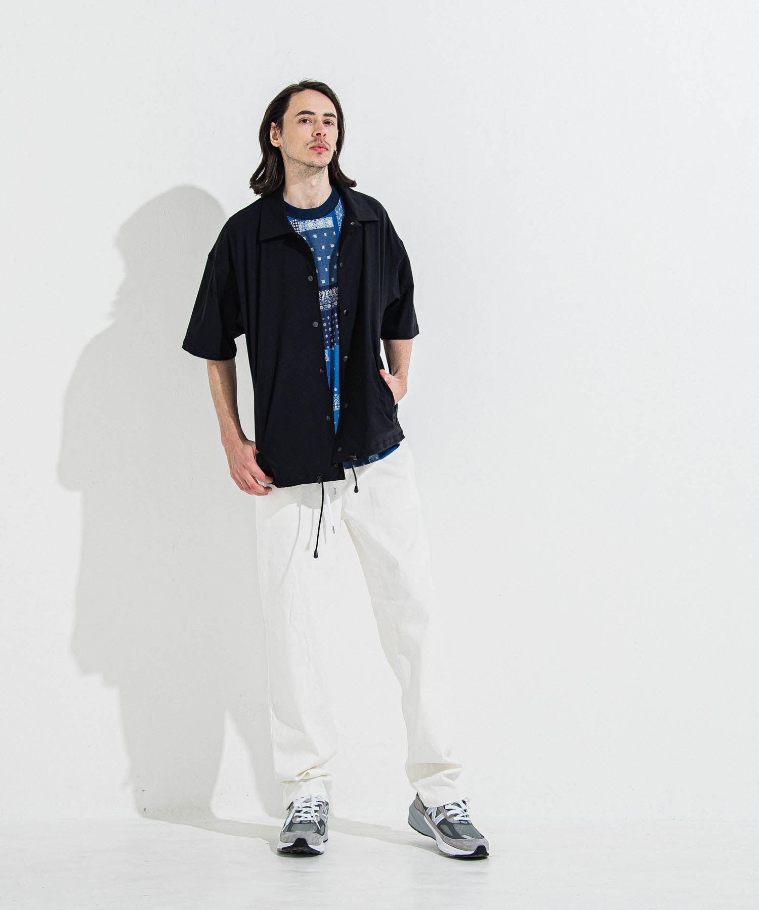 NYLON HALF COACH JACKET