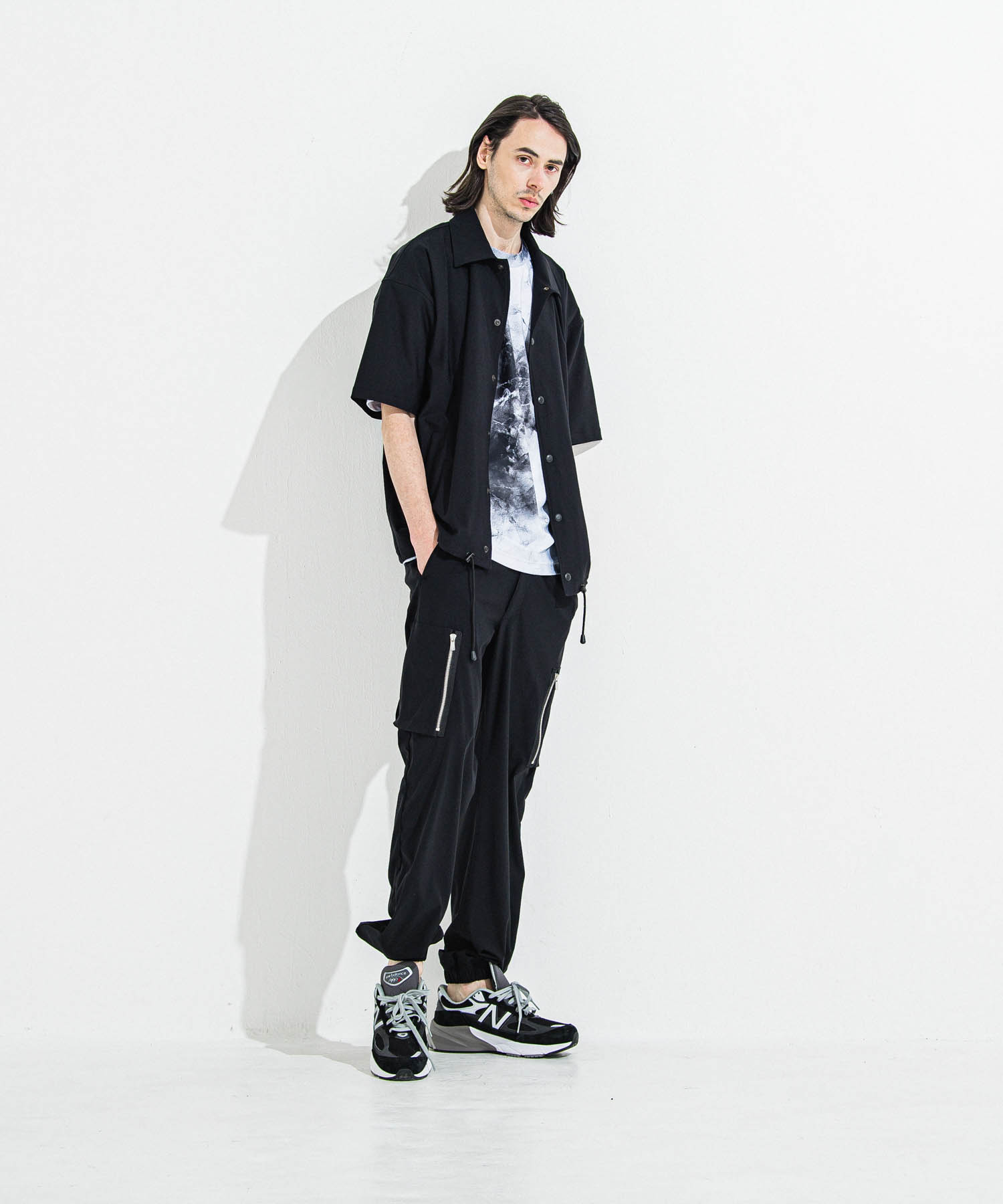 NYLON HALF COACH JACKET