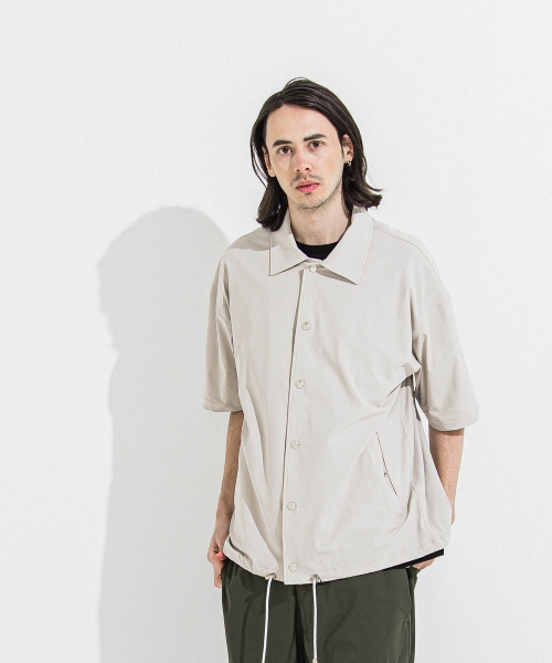 NYLON HALF COACH JACKET