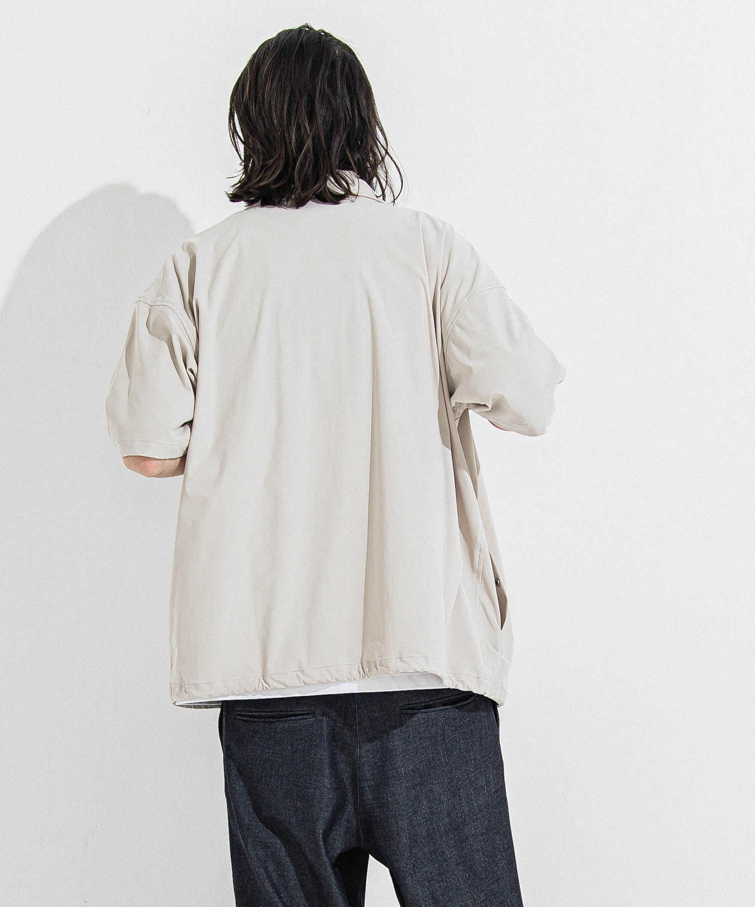 NYLON HALF COACH JACKET