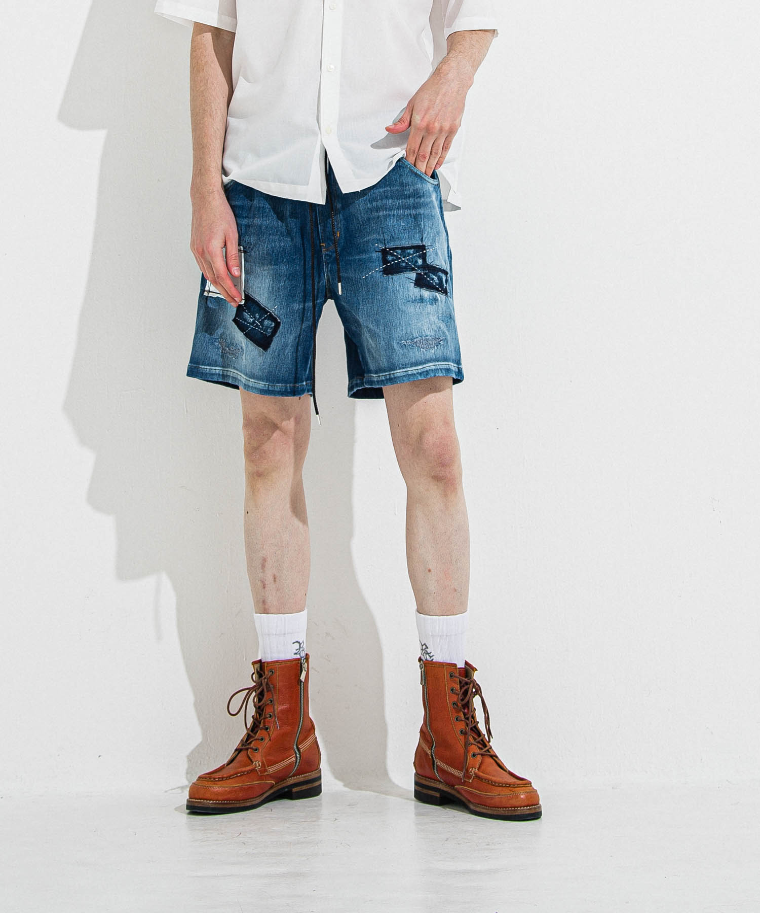 DENIM JERSEY   SHORTS