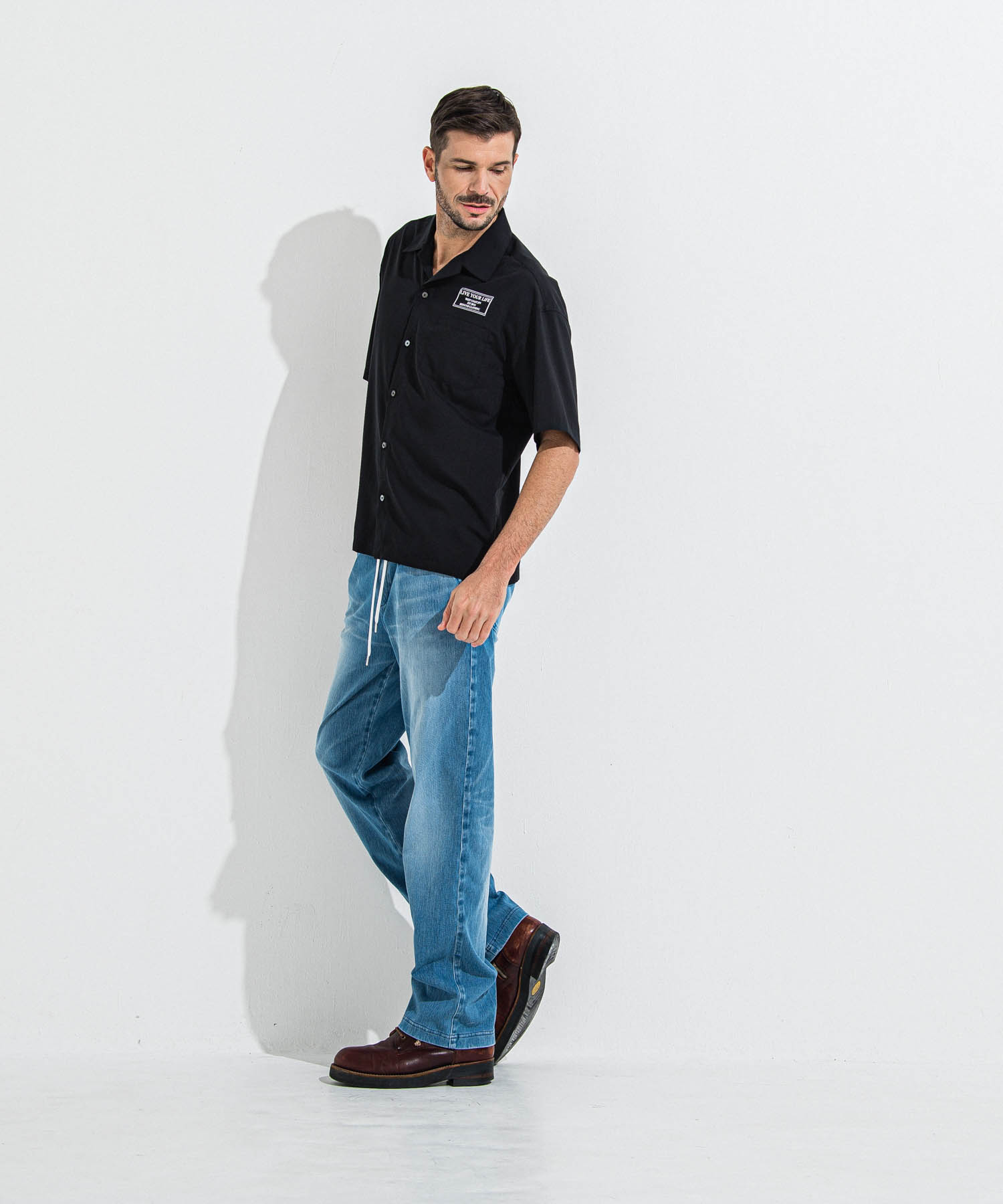 DENIM JERSEY WIDE PT