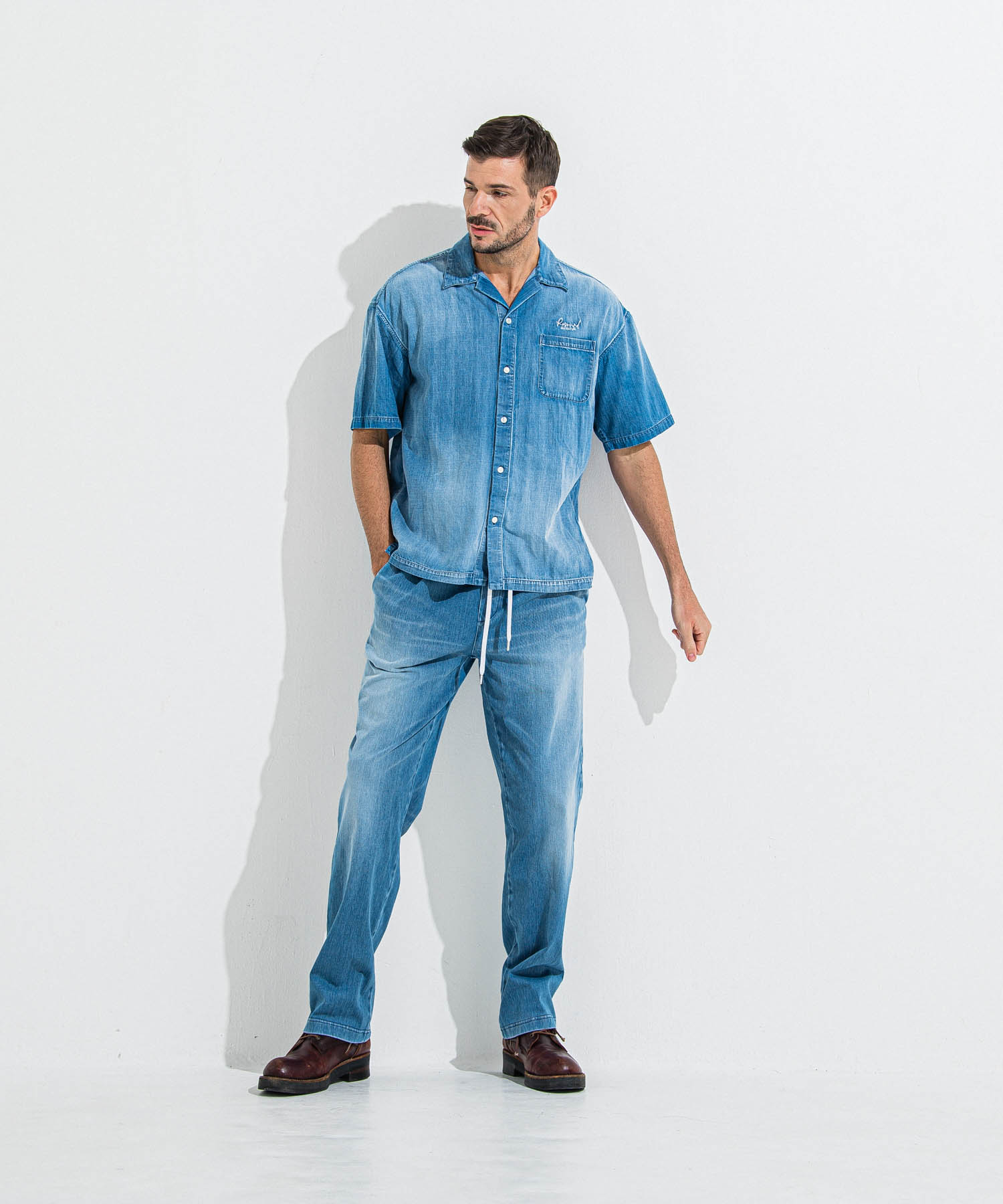 DENIM JERSEY WIDE PT