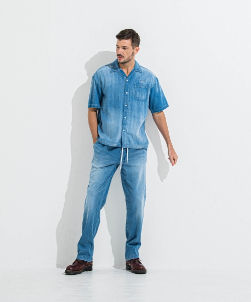 DENIM JERSEY WIDE PT