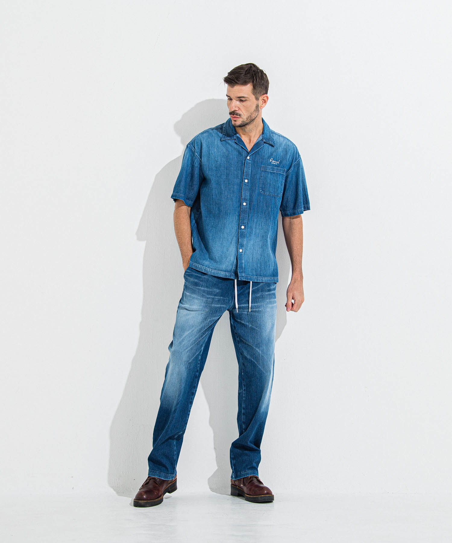 DENIM JERSEY WIDE PT