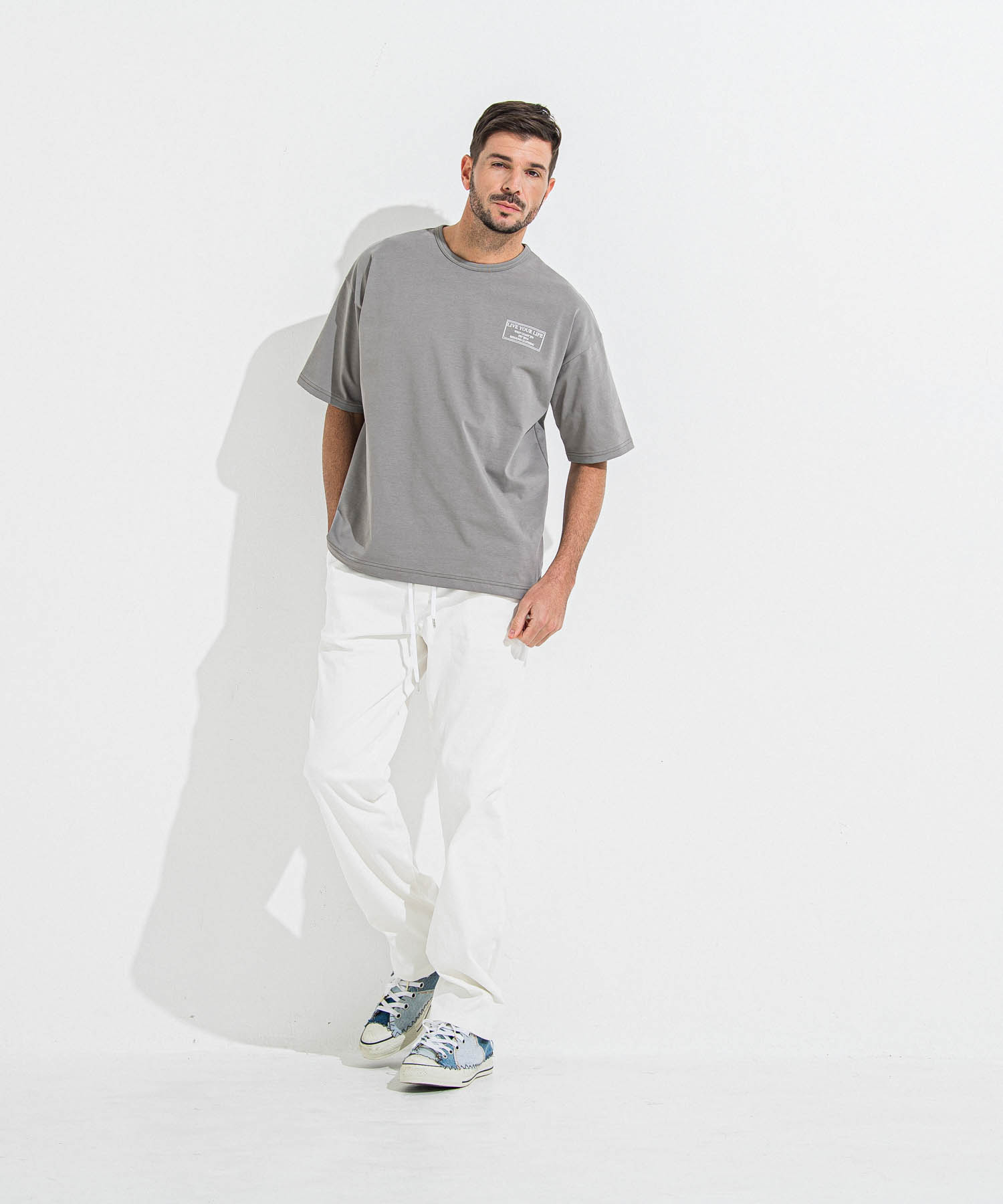 DENIM JERSEY WIDE PT