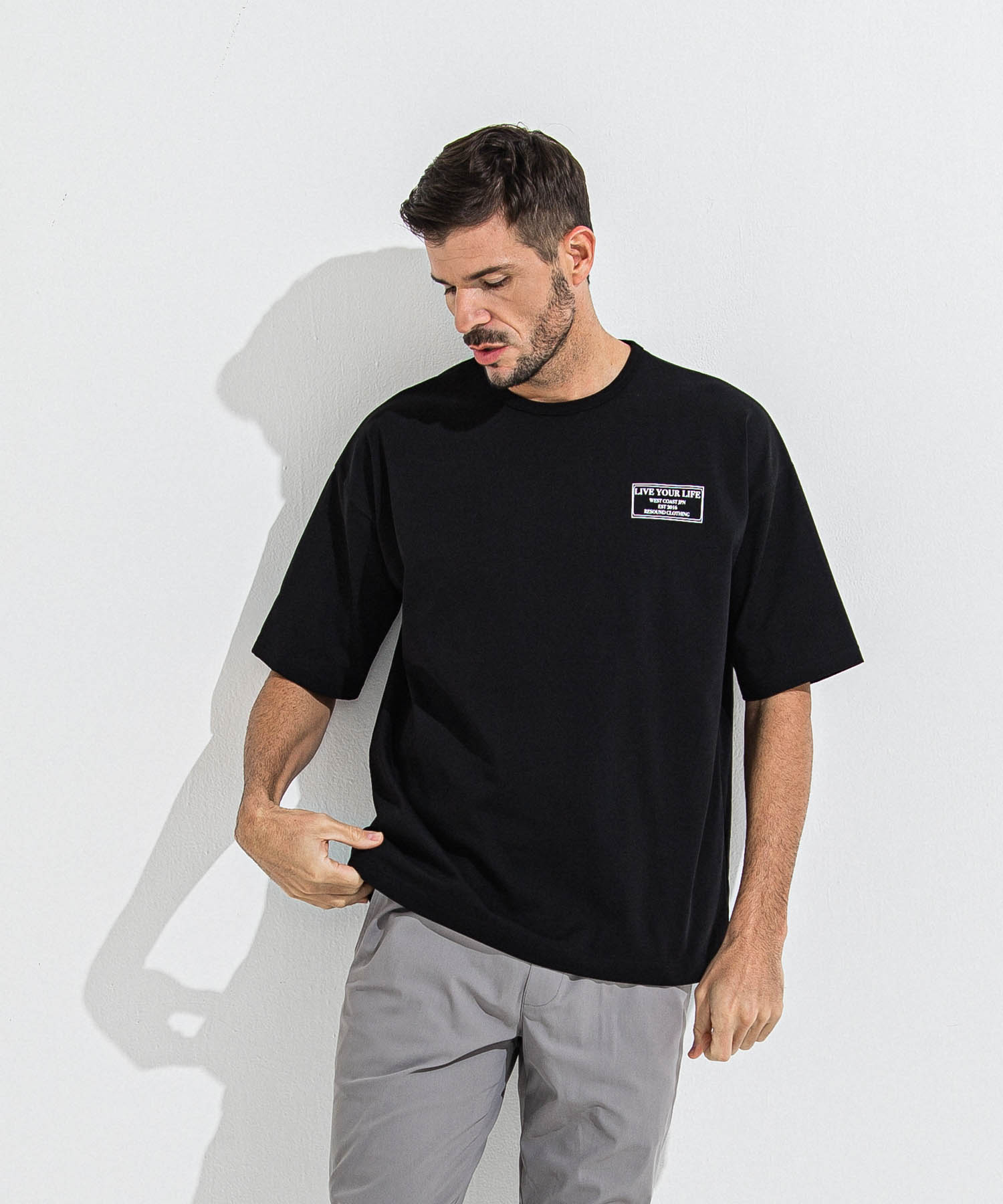 CREW OVER　 TEE