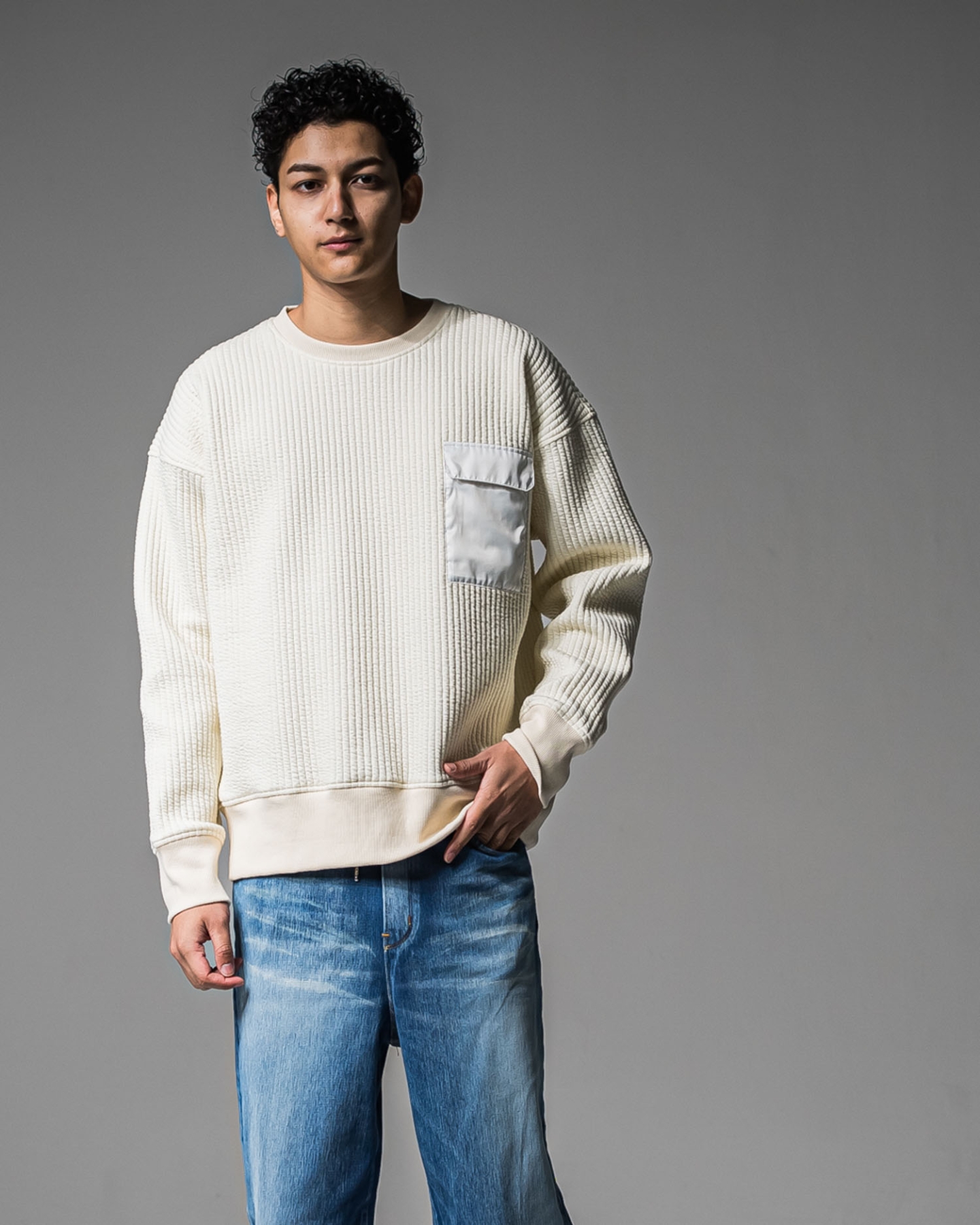 Stripe quilting drop　trainer