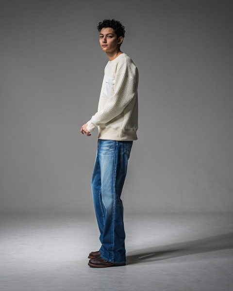 Stripe quilting drop　trainer