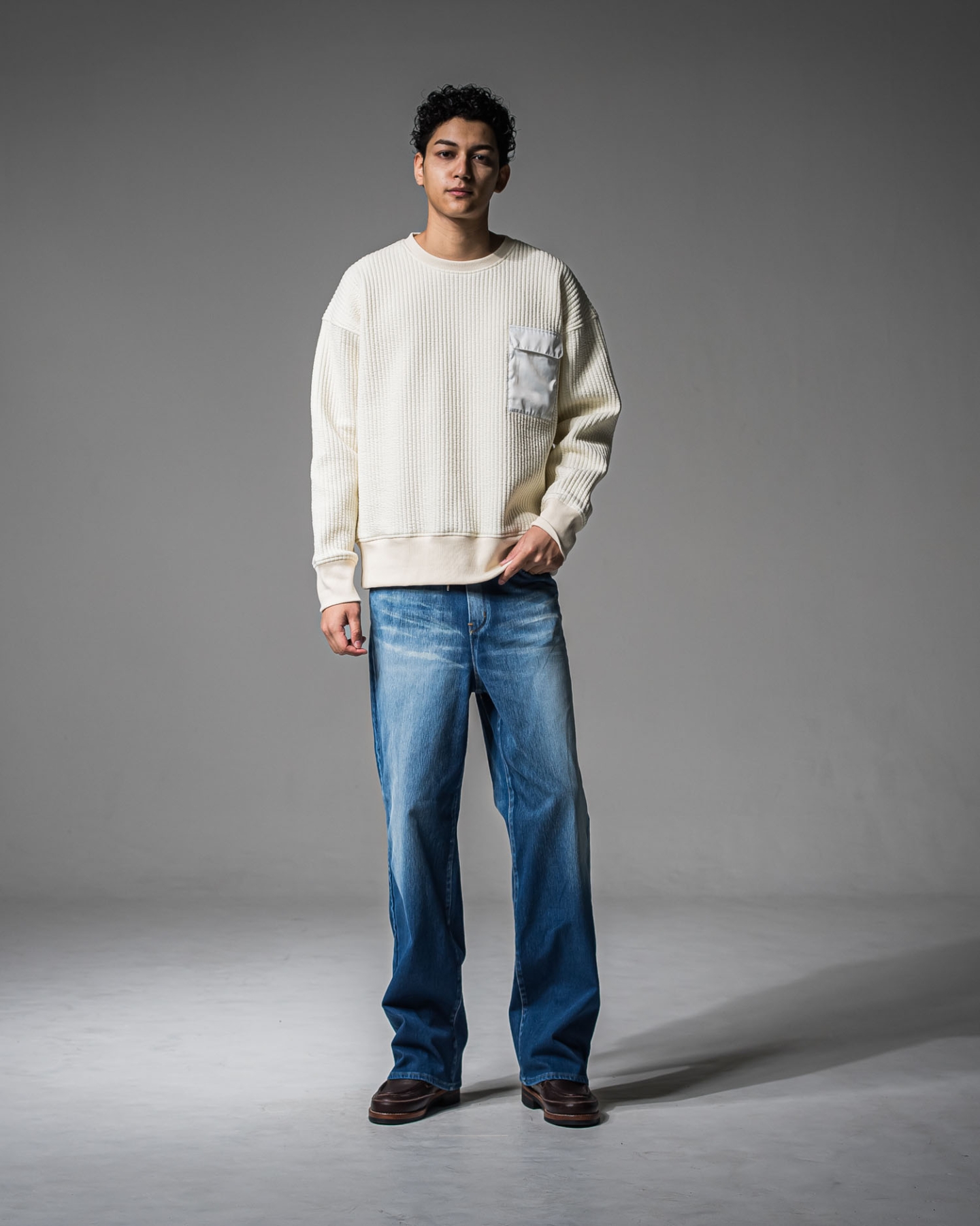 Stripe quilting drop　trainer