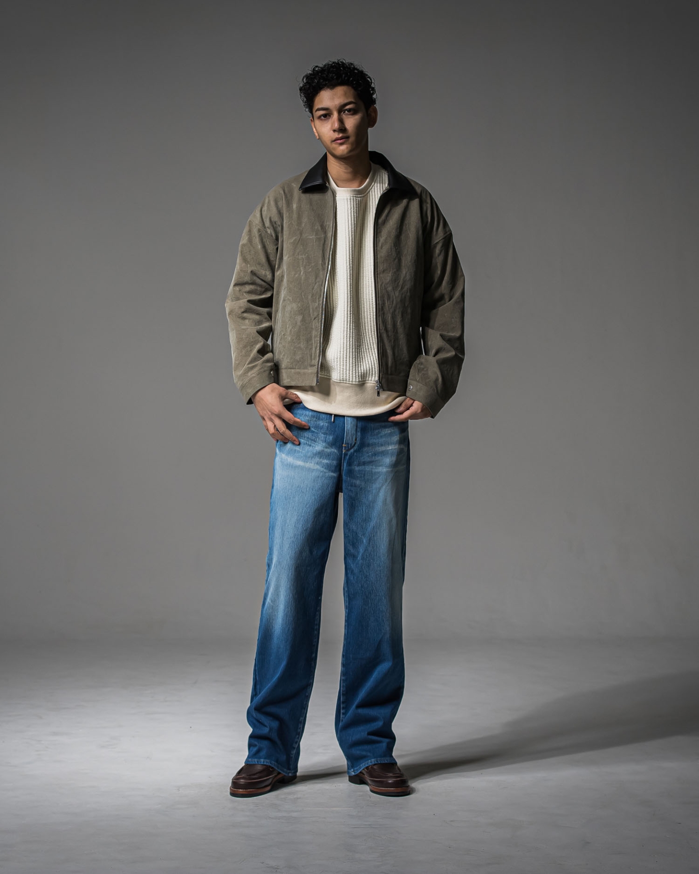 Stripe quilting drop　trainer