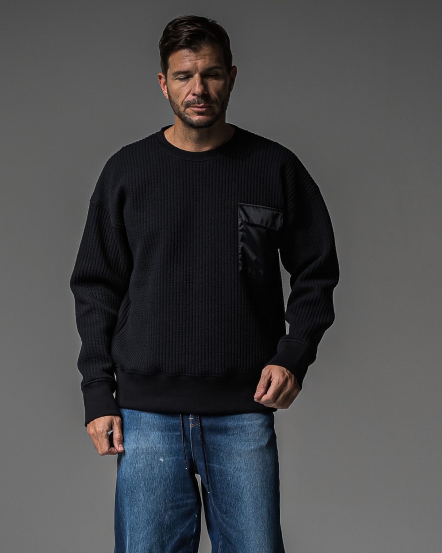 Stripe quilting drop　trainer