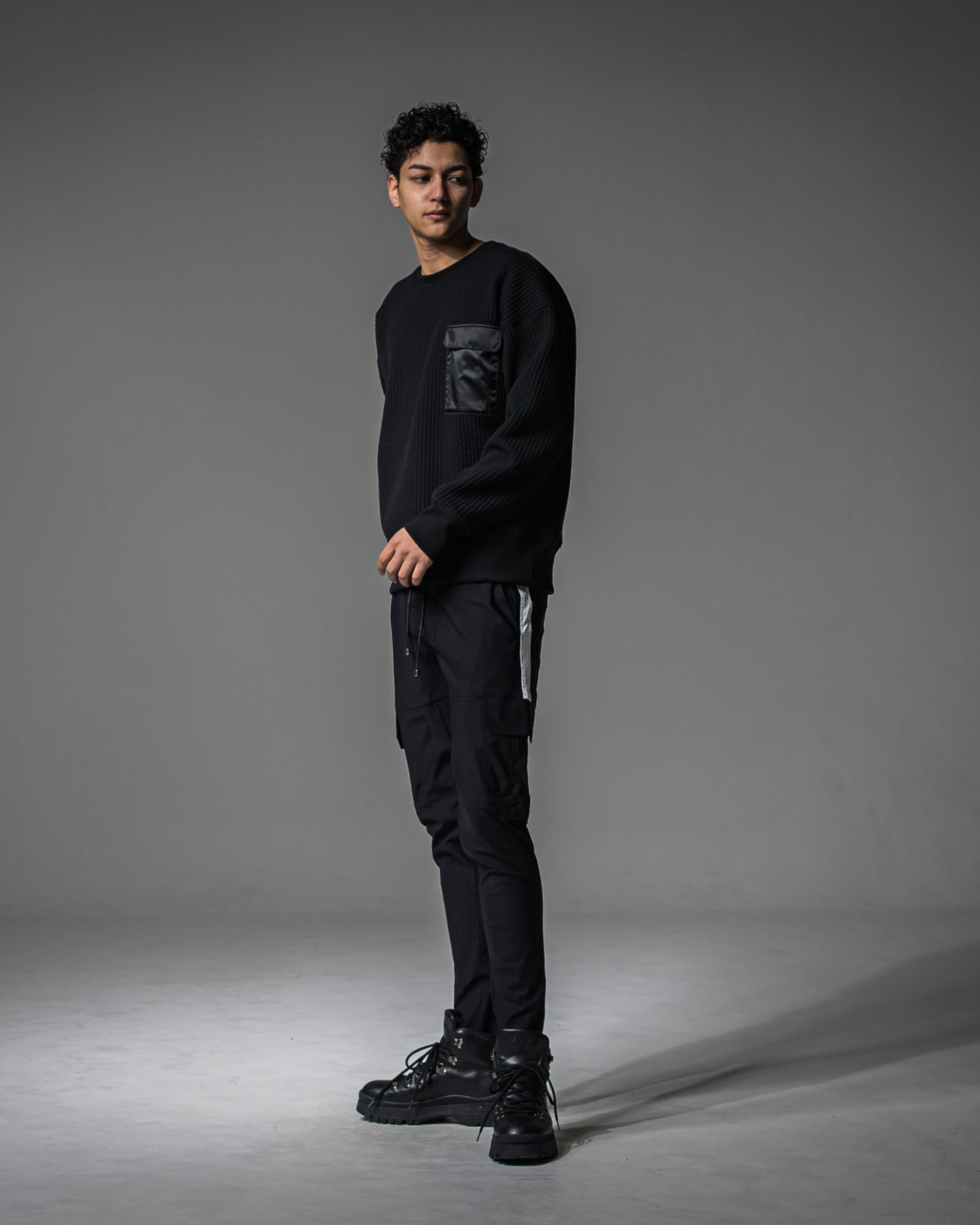 Stripe quilting drop　trainer