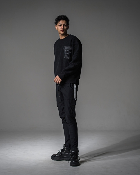 Stripe quilting drop　trainer